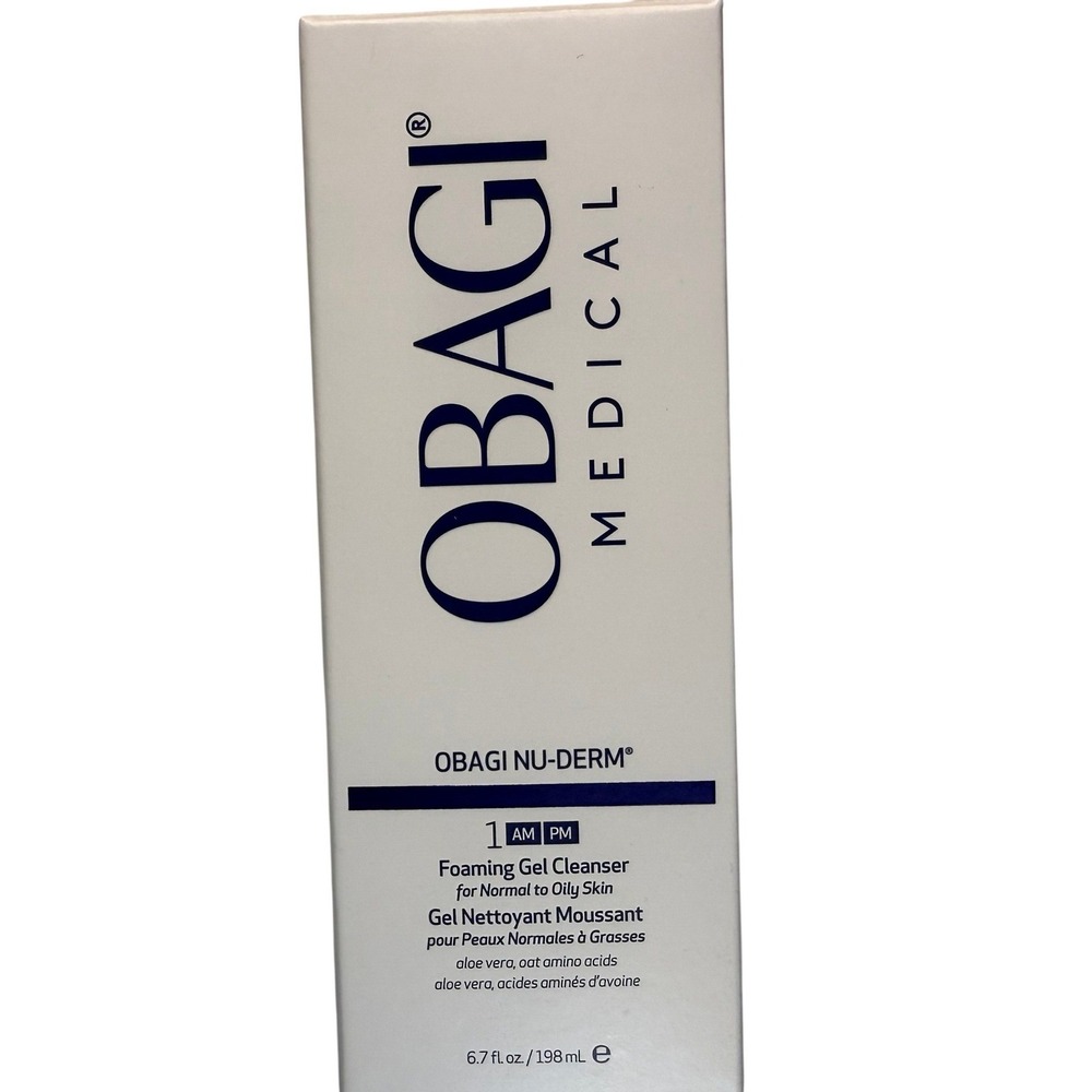 Obagi Nu-Derm Foaming Gel Cleanser 6.7oz New Sealed Face Wash Oily Skin New